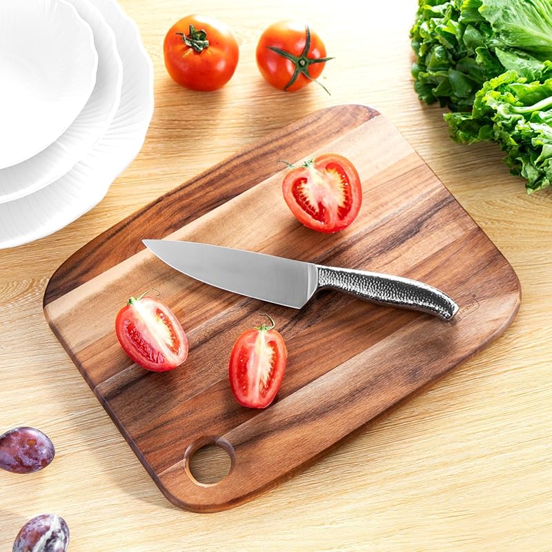 JAMES.F Acacia Wooden Heavy Duty Cutting Board for Kitchen, Chopping &