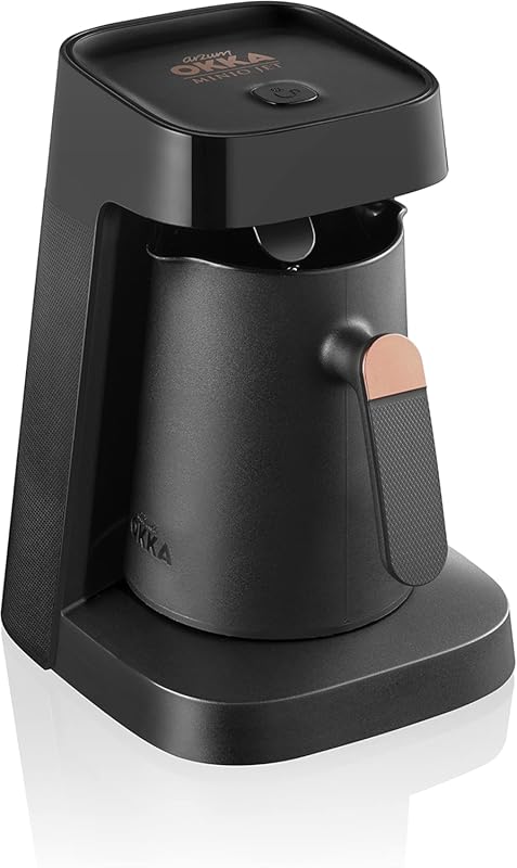 Arzum Okka Jet Automatic Turkish Coffee Maker, 5 Cups, 400W, Black/Cop