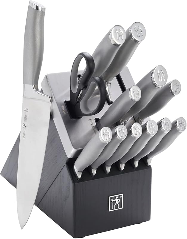 Henckels Modernist 14-Piece Self-Sharpening Knife Block Set, Black Fin