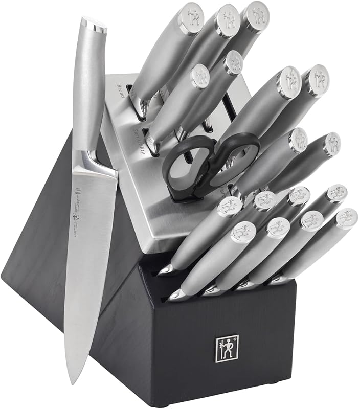 HENCKELS Modernist 20-Piece Self-Sharpening Knife Set with Block, Stai
