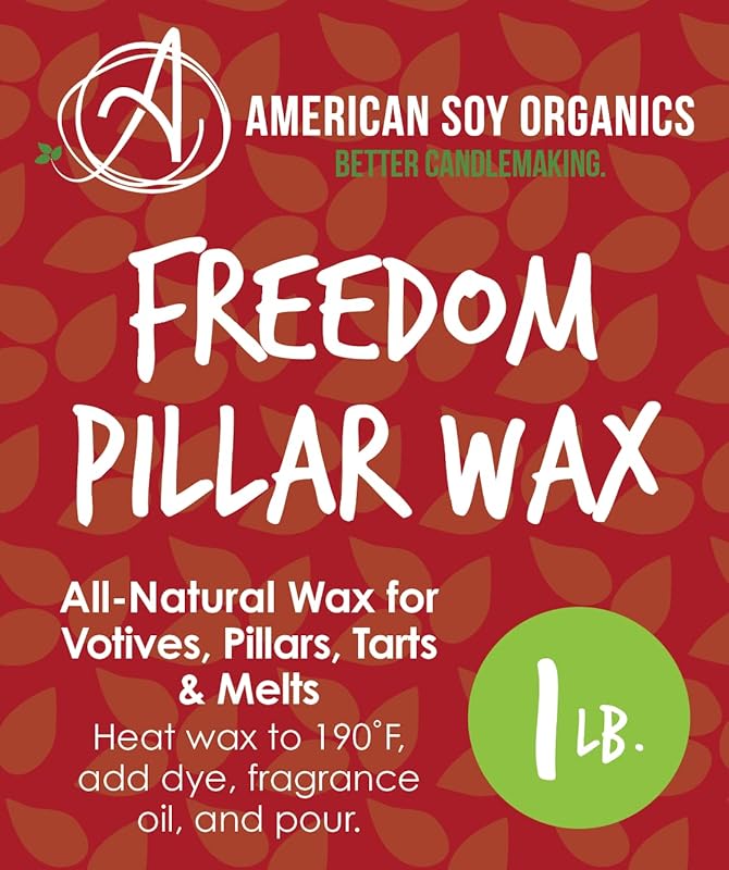 American Soy Organics Freedom Soy Pillar Wax Beads, 1 lb - Microwavabl
