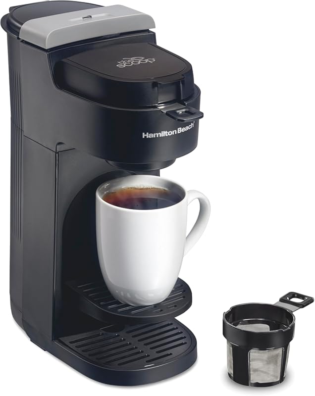Hamilton Beach 47620 The Scoop Single Serve Coffee Maker, Fast Grounds