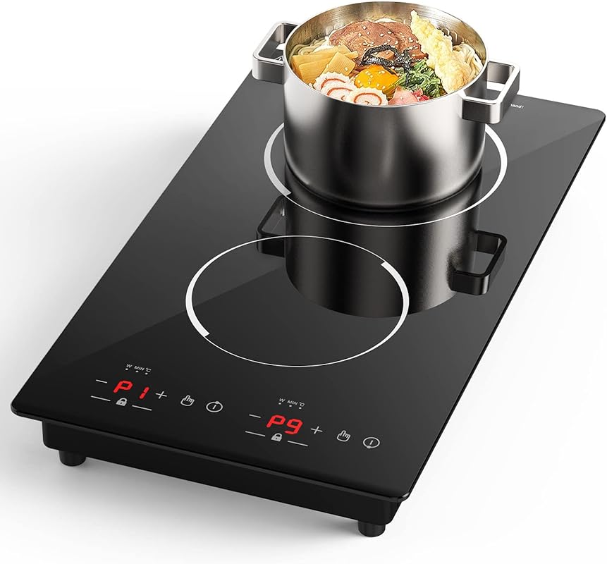 2300W Double Induction Cooktop 110V, Electric Stove Top with Independe