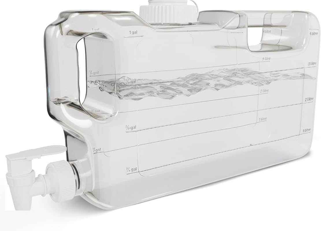 1.1 Gallon Slim Refrigerator Water Dispenser with Leak-Proof Spigot, B