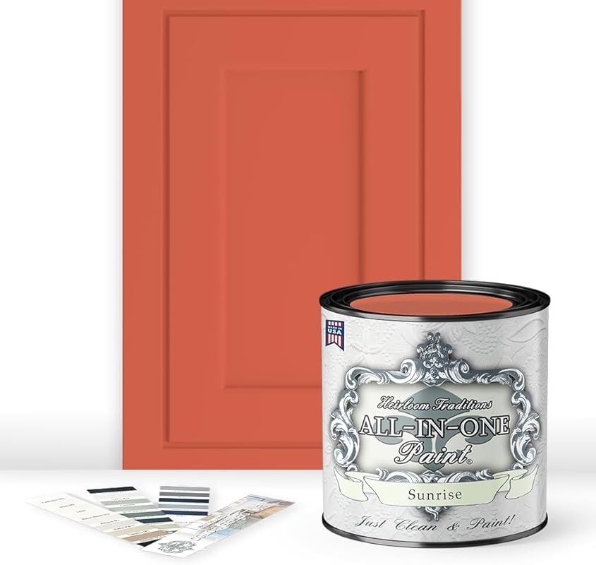 Heirloom Traditions ALL-IN-ONE Paint, Sunrise Orange-Coral Quart, Dura