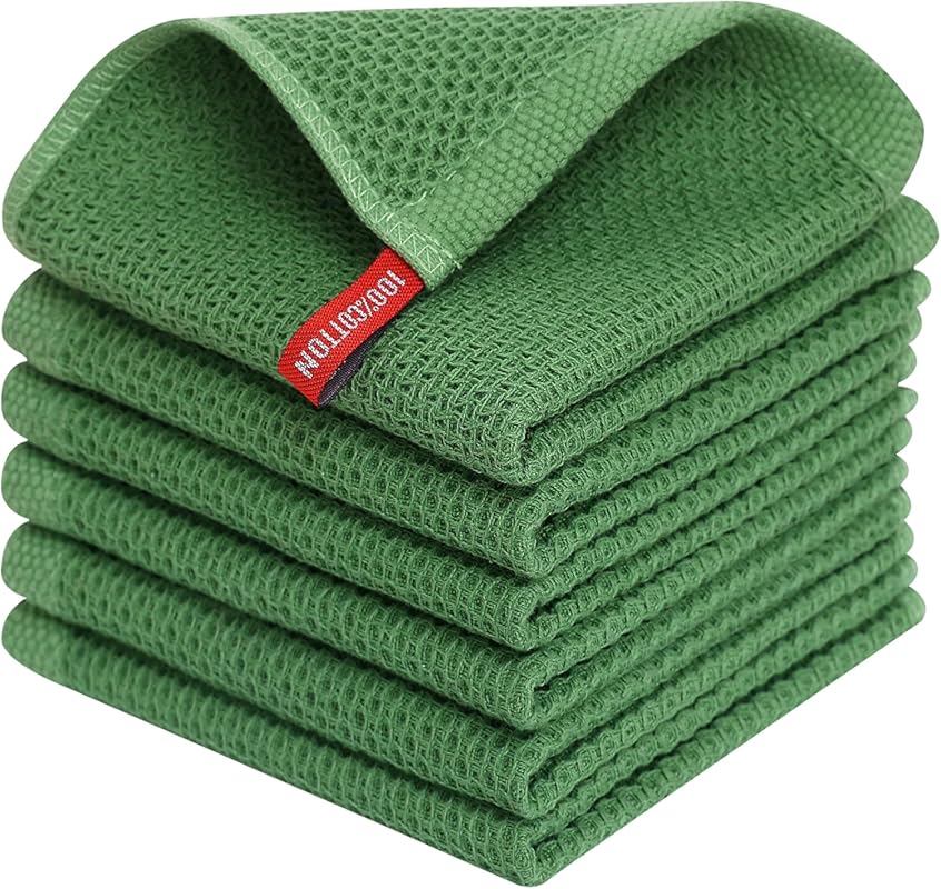 Homaxy 100% Cotton Waffle Weave Kitchen Dish Cloths – Ultra Soft Absor