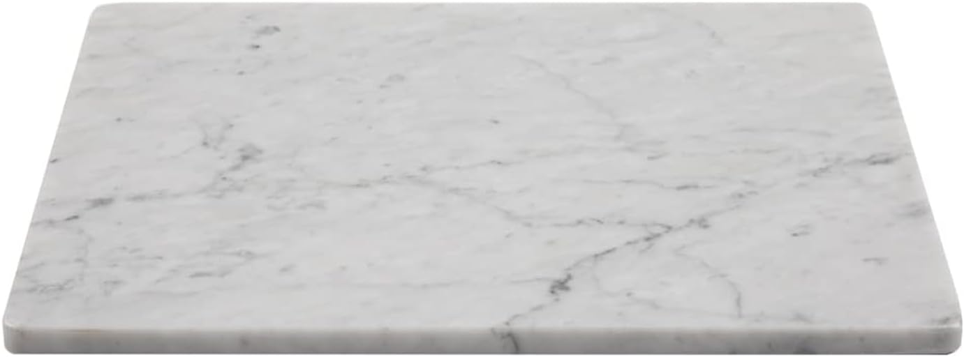 Carrara White Marble Pastry & Cutting Board 12x16 Inch – Slab with Non