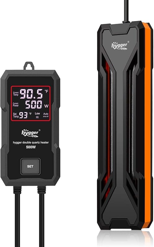 hygger Multi-Wattage Submersible Aquarium Heater: Digital LED Controll
