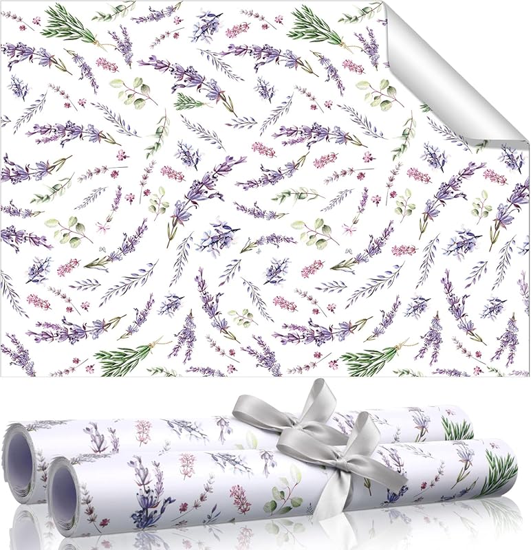 BBTO Lavender Scented Drawer Liners, 20 Non-Adhesive Cabinet Paper She