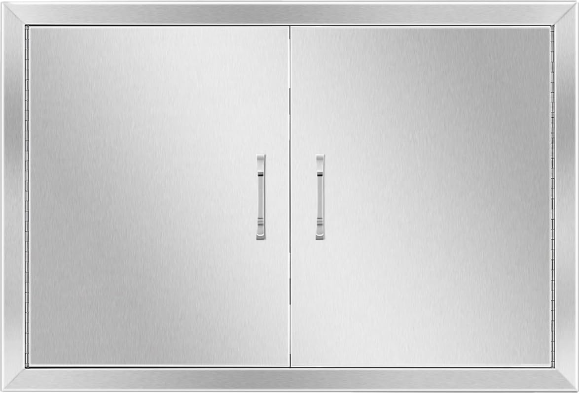 Premium 304 Stainless Steel Double BBQ Panel Access Door for Outdoor K