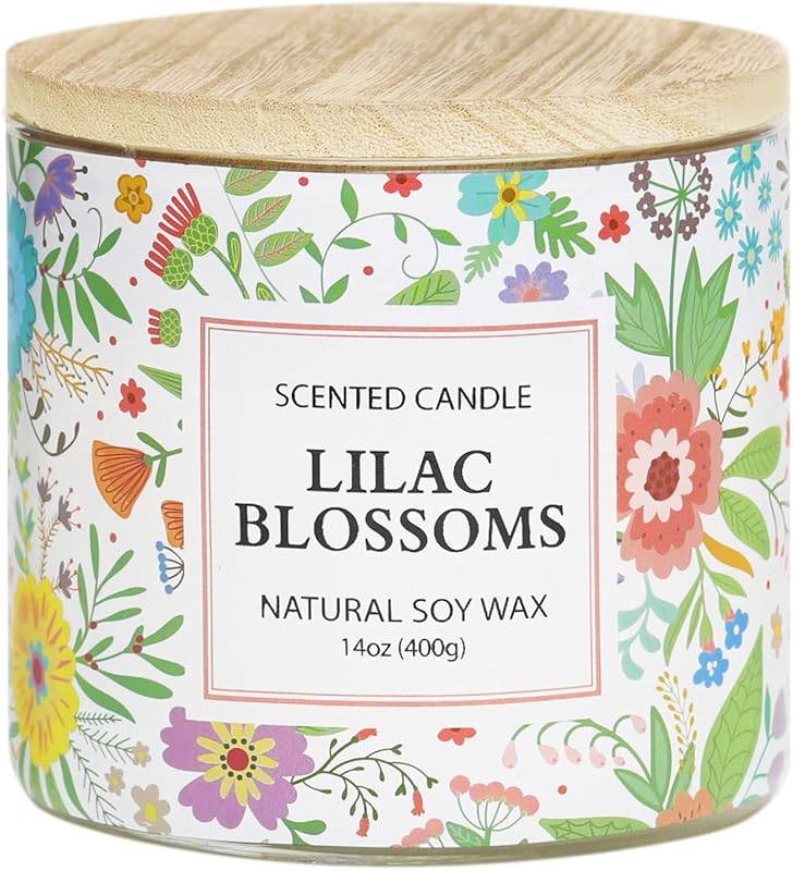 Spring Gardenia Scented Candle, Large 14oz with 3 Wicks, Perfect for E