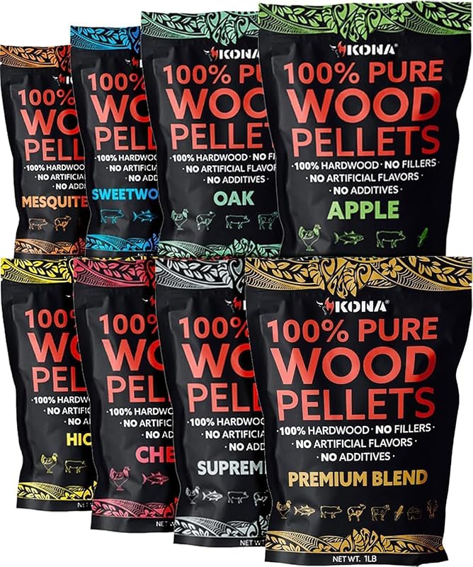 Kona Wood Pellets All Variety Pack for Ninja Woodfire Outdoor Grill, O