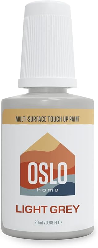 Light Grey Matte Touch Up Paint with Brush for Walls, Cabinets & Furni