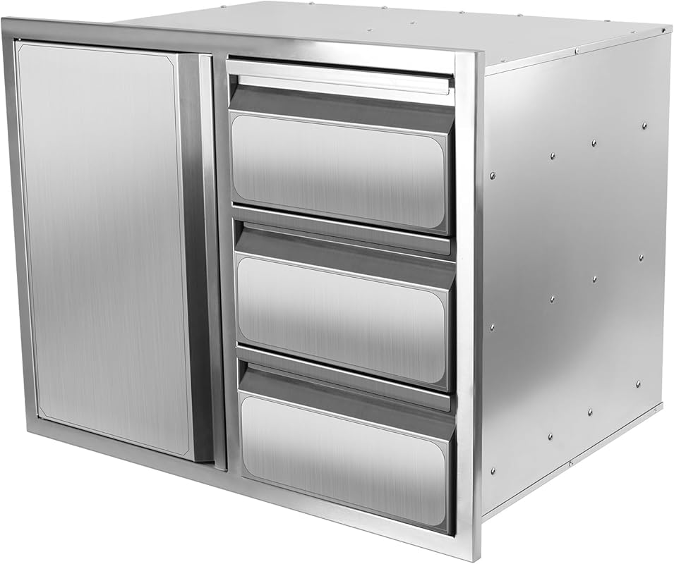 Stainless Steel Triple Sealed Storage Right Drawer Combo for Outdoor K