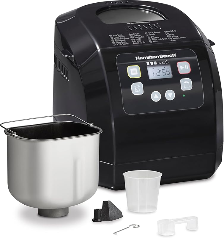 Hamilton Beach Automatic Bread Maker, Digital, 12 Settings, Gluten-Fre