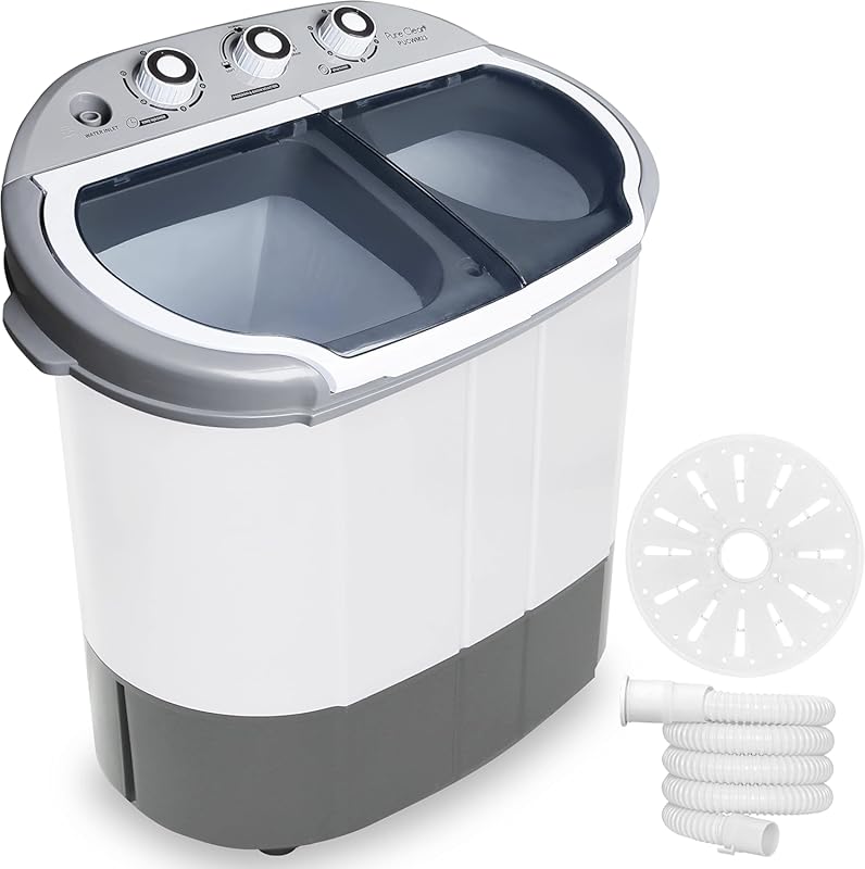 Pyle Portable Washing Machine, Twin Tub 11Lbs Compact Washer & Spinner