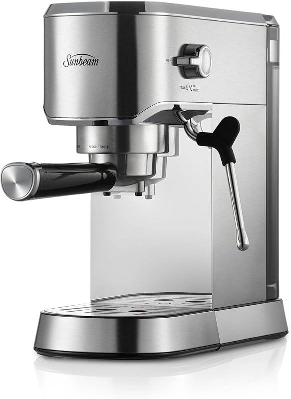 Sunbeam EMM2900SS Compact Manual Espresso Machine with 15-Bar Pump and