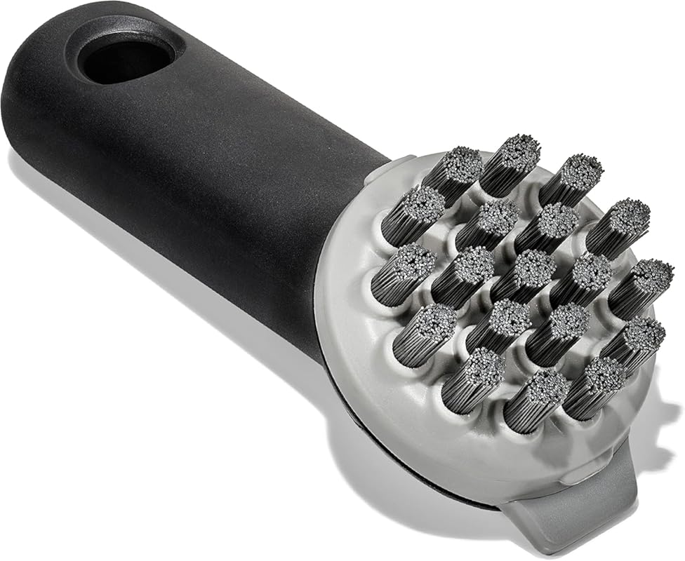 OXO Good Grips Durable Cast Iron Brush for Cleaning Pans, Skillets & G