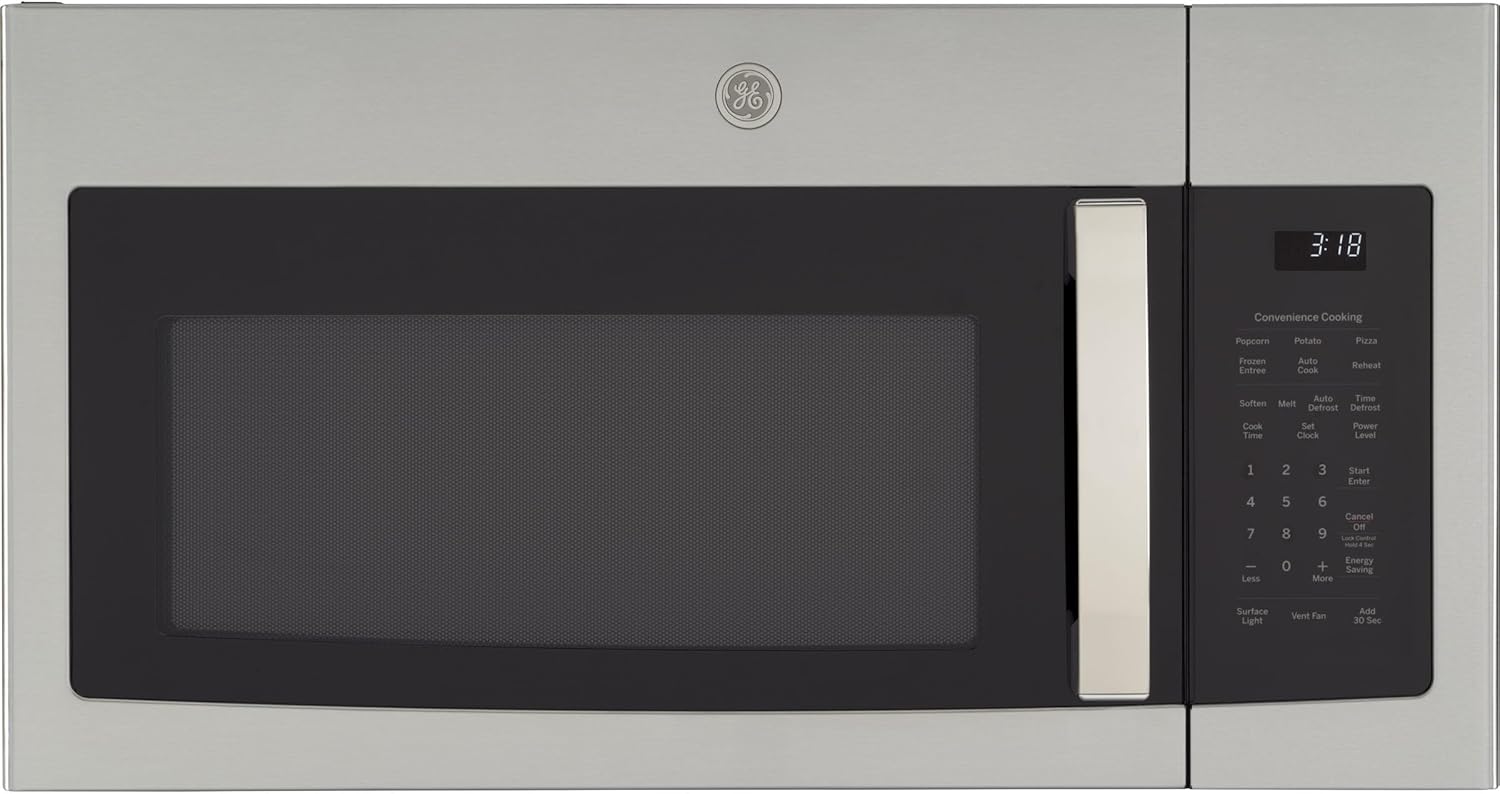 GE Over-the-Range Microwave Oven, 1.8 Cu. FT, 900W, Recirculating Vent