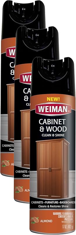 Weiman Cabinet & Furniture Polish Aerosol, 17 Oz (3-Pack) - Protects &