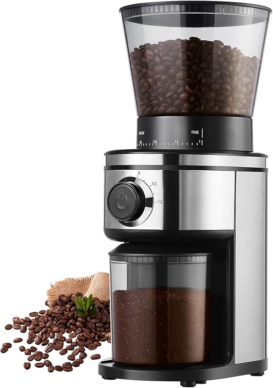 Electric Conical Burr Coffee Grinder, 30 Adjustable Grind Settings for