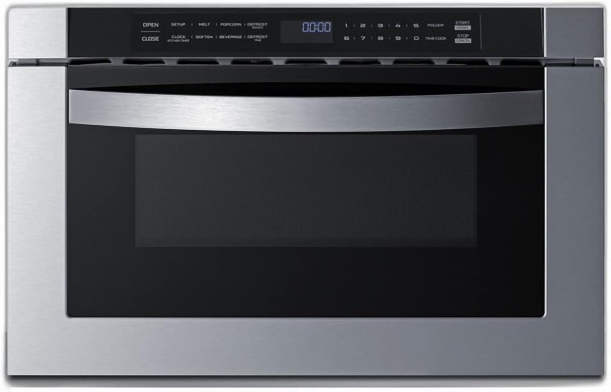 Summit MDR245SS 24-inch 1.2 Cu.ft. Built-In Drawer Microwave, ADA Comp