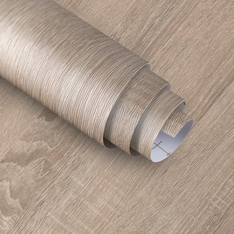 Light Brown Wood Grain Contact Paper, Peel & Stick Waterproof Removabl