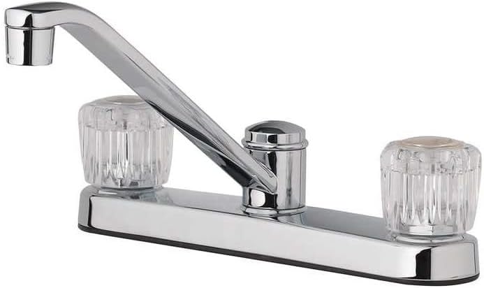 Essentials Chrome Kitchen Faucet, Two-Handle Design for Standard Sink