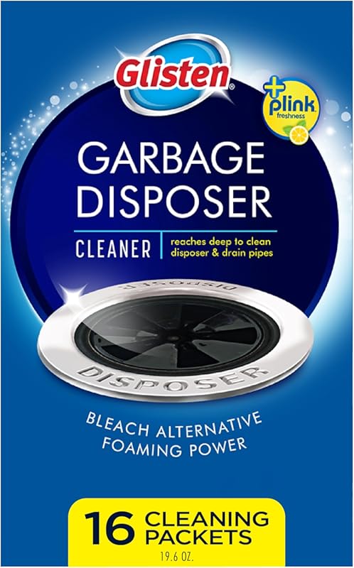 Glisten Garbage Disposer Cleaner & Freshener - Lemon Scent Foaming Odo