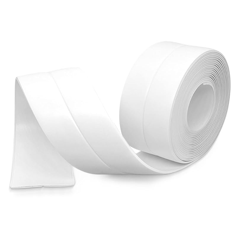 White PVC Self-Adhesive Caulk Tape for Bathroom, Kitchen, Sinks, Toile