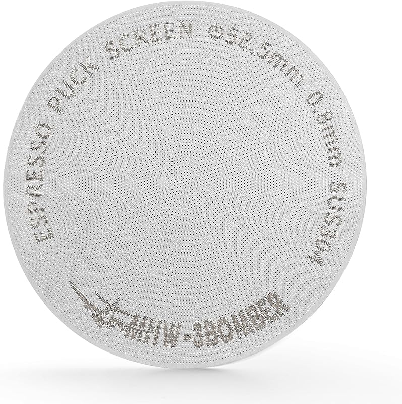 MHW-3BOMBER 58.5mm Espresso Puck Screen, 0.8mm Stainless Steel Reusabl