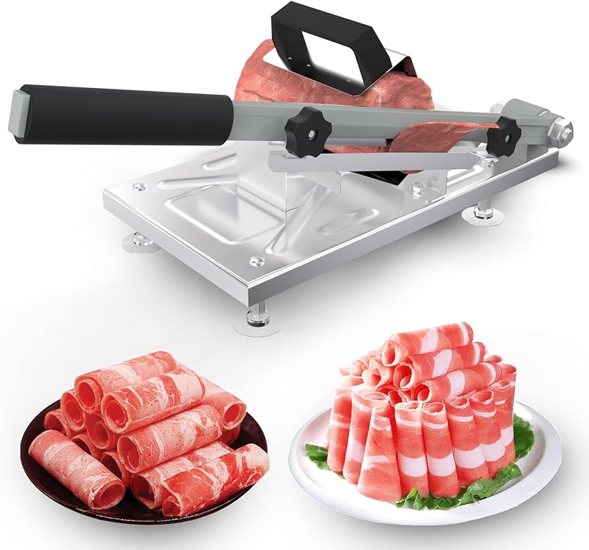 Stainless Steel Manual Frozen Meat Slicer for Beef Mutton Rolls, Home 