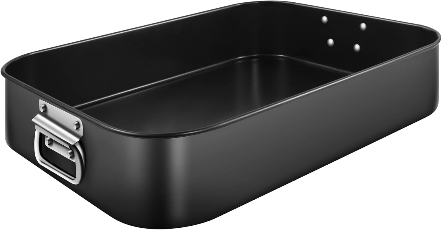 Nonstick 16x12x3 Inch Deep Lasagna Baking Pan with Handles, Versatile 