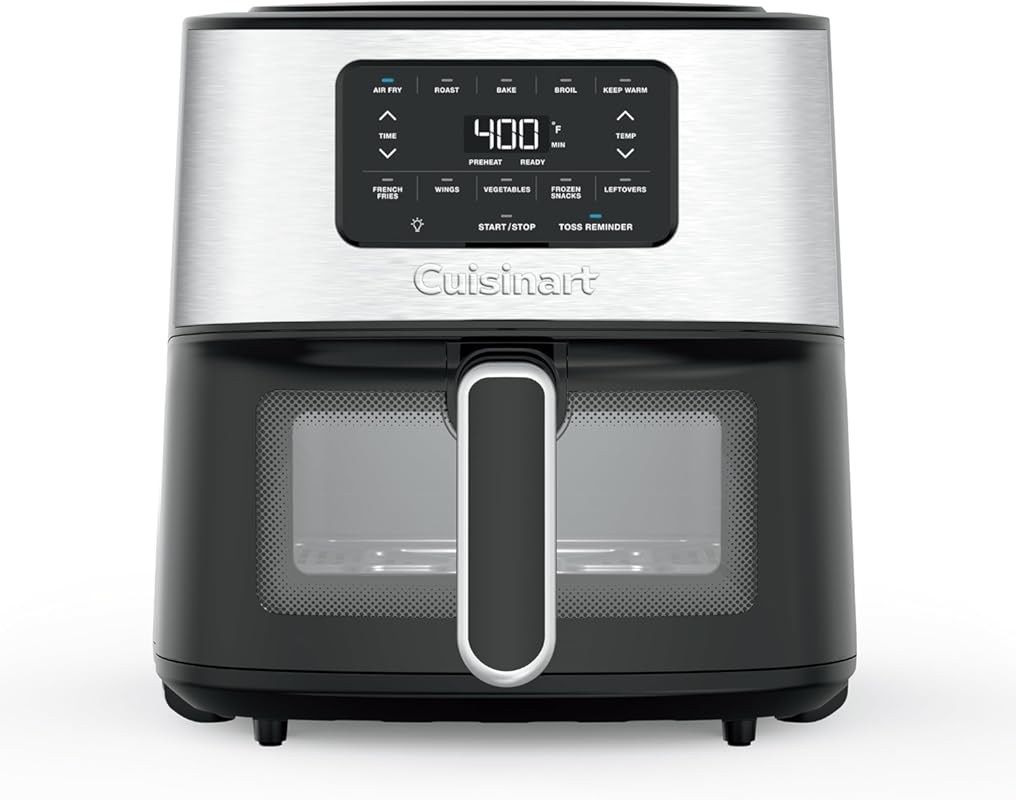 Cuisinart AIR-200NAS Air Fryer, 6-Quart Large Basket with 5 Cooking Fu