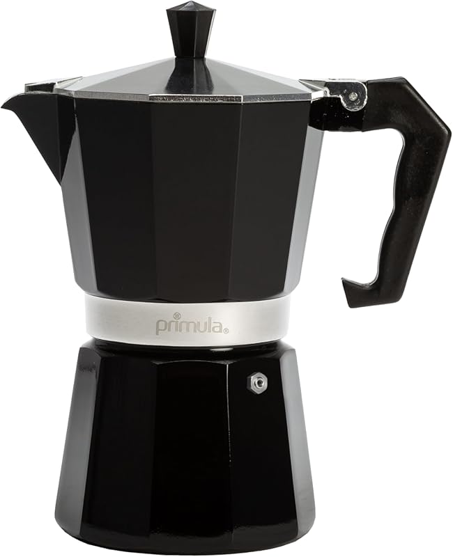 Primula Classic Stovetop 6-Cup Espresso & Coffee Maker, Black Moka Pot