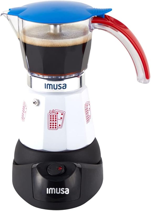 Imusa Special Edition Electric Espresso Maker, 3/6-Cup Cuba/Domino The
