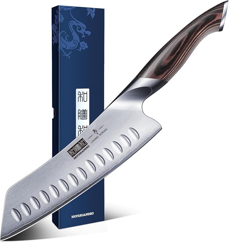 HOSHANHO 7-inch Japanese Chef Knife, Ultra Sharp High Carbon Stainless