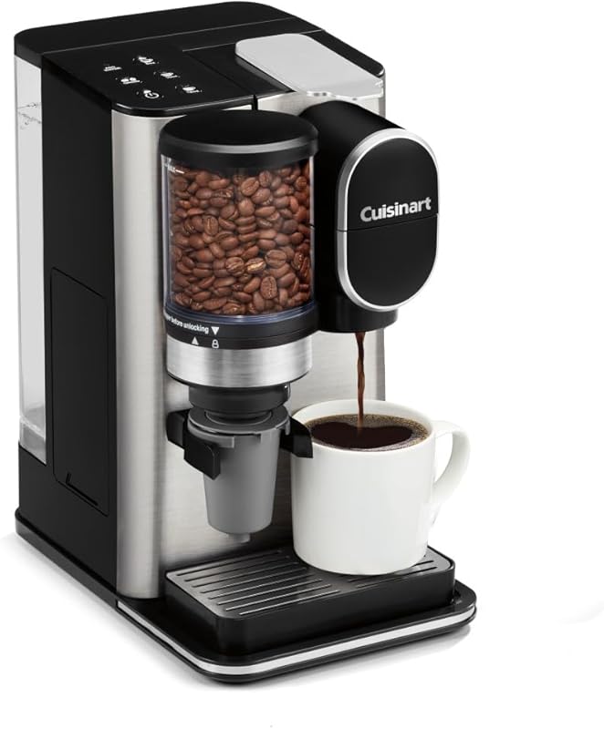 Cuisinart DGB-2SS Single-Serve Coffee Maker & Grinder, Pod Compatible 