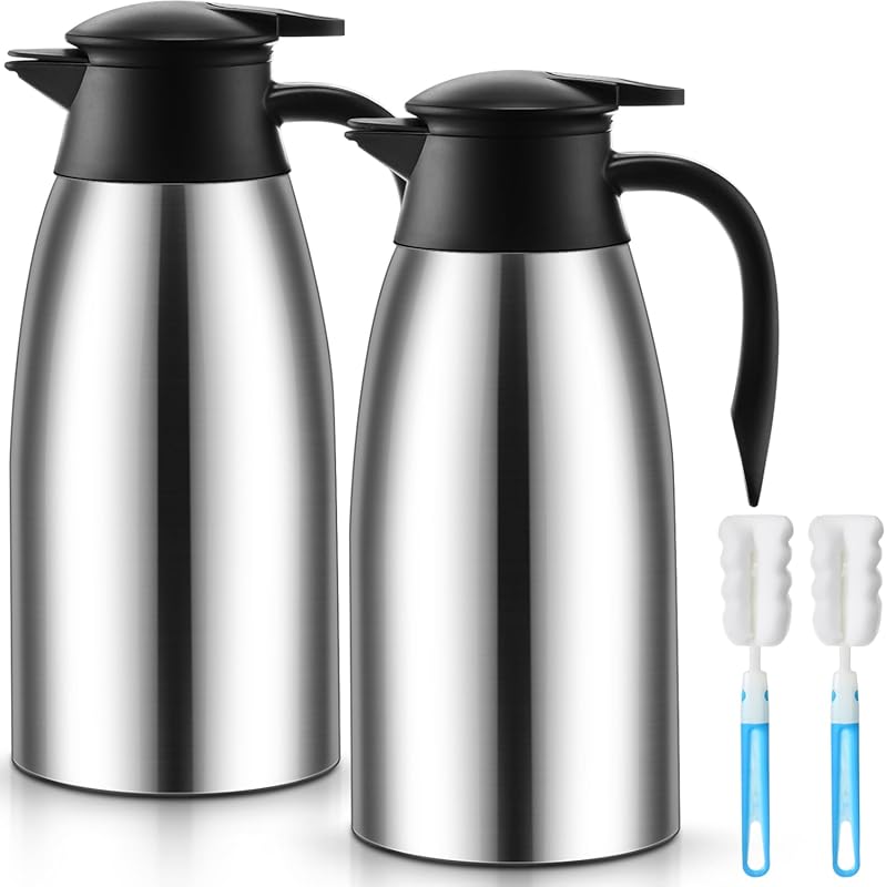 Norme 2 Pcs 68oz Thermal Coffee Carafe Set – Insulated Stainless Steel