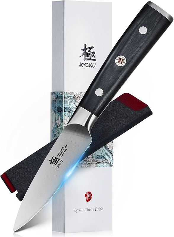 KYOKU Samurai Series 3.5" Paring Knife - Japanese High Carbon Steel, P