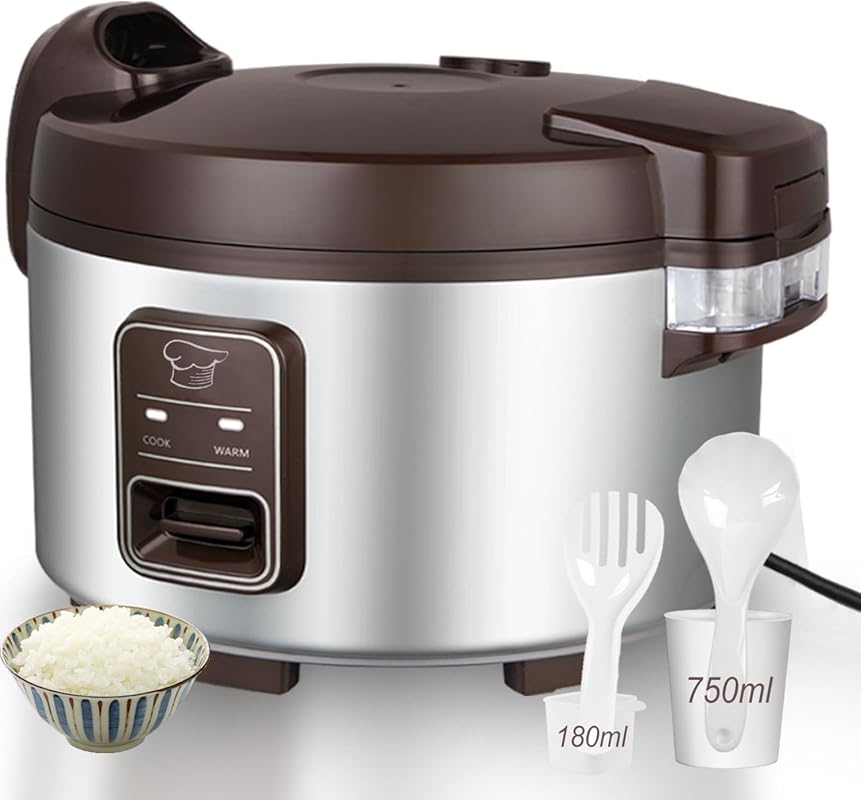 Commercial 13L 60-Cup Rice Cooker, Large Capacity, One-Touch Operation