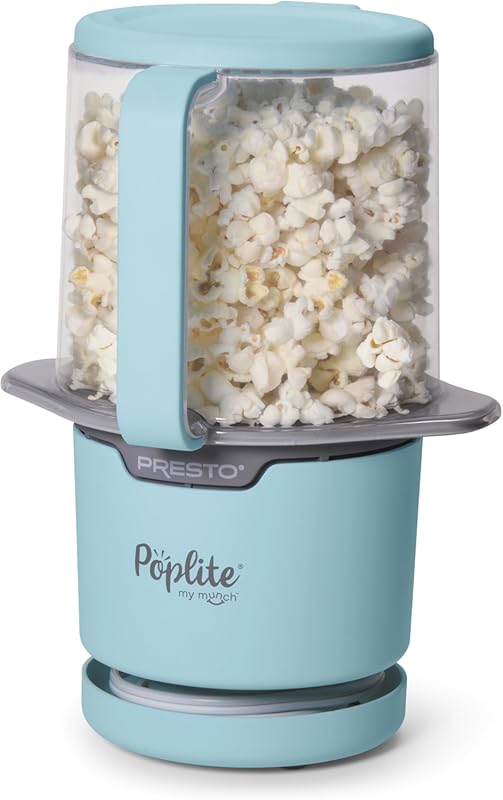 Presto PopLite My Munch 04811 Personal Hot Air Popcorn Popper with Bui