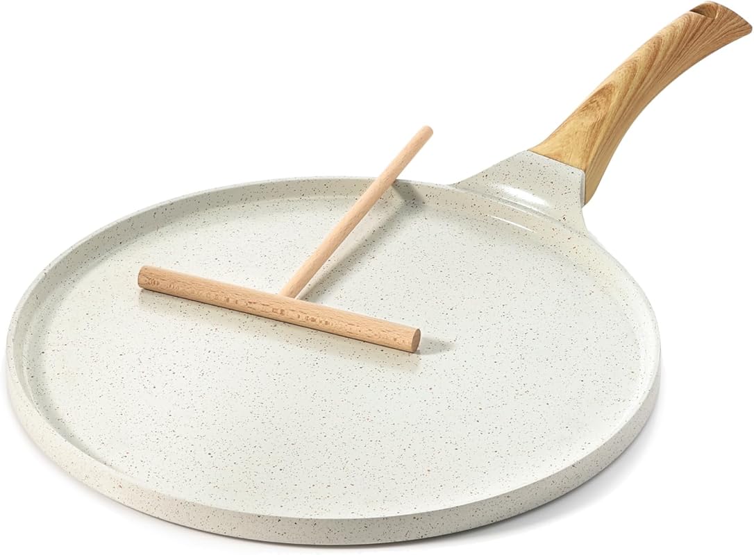 SENSARTE 10-Inch Nonstick Crepe Pan with Natural Ceramic Coating and S