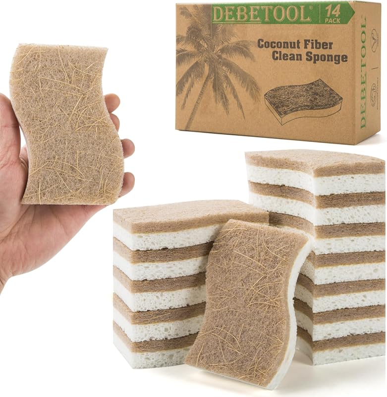 14-Pack Natural Kitchen Sponges