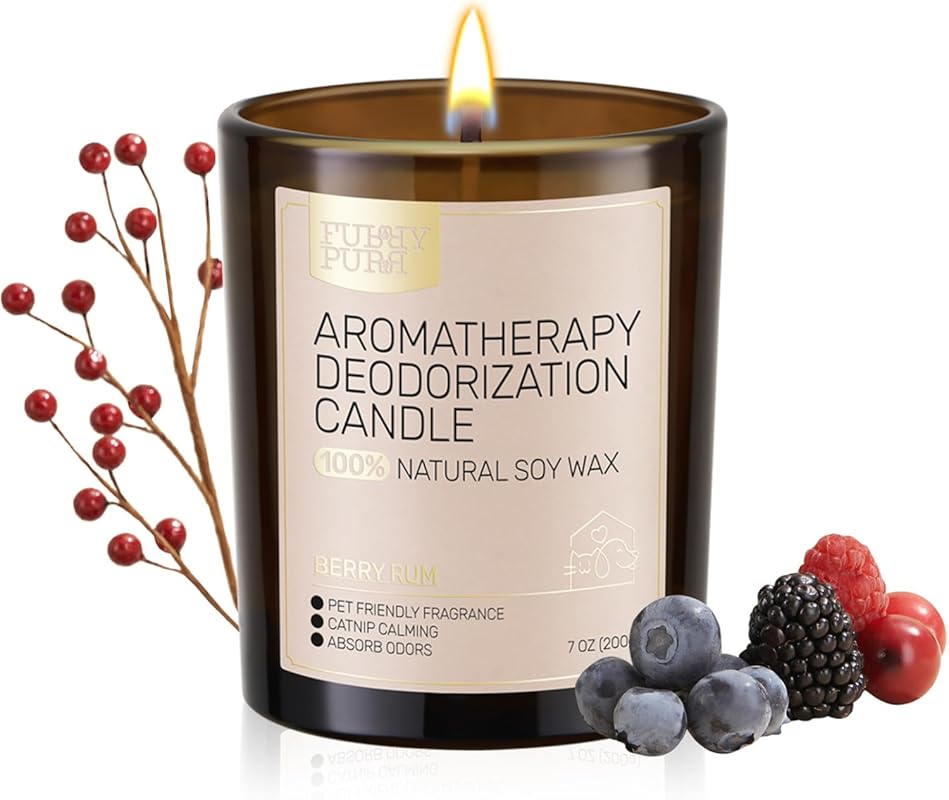 Berry Rum Scented Odor Eliminating Soy Candle
