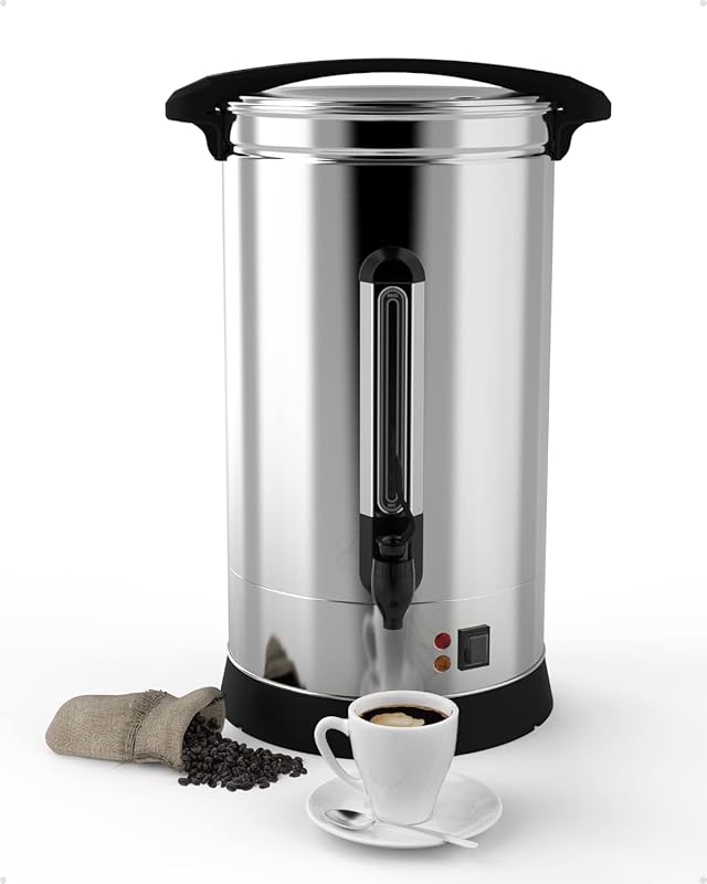 Large 100 Cup Commercial Coffee Urn, 16L Capacity for Churches, Meetin