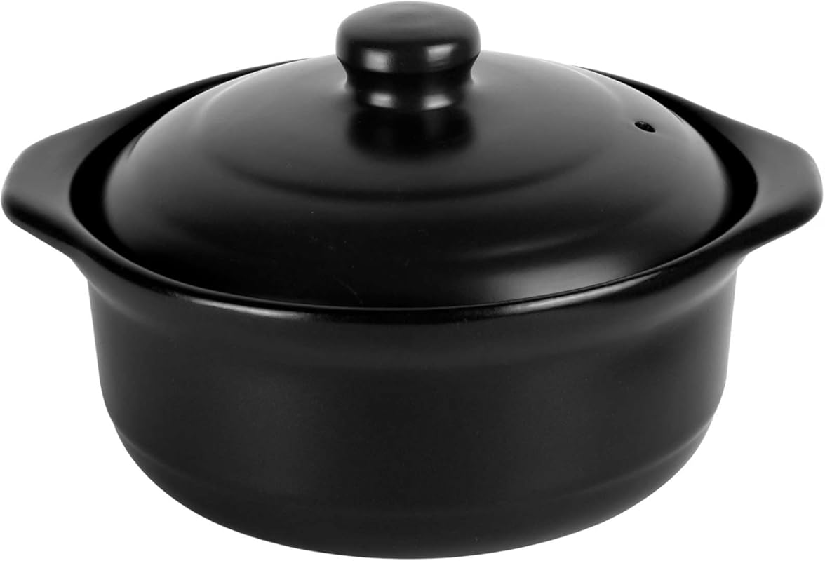1.9 Quart Ceramic Clay Pot with Lid