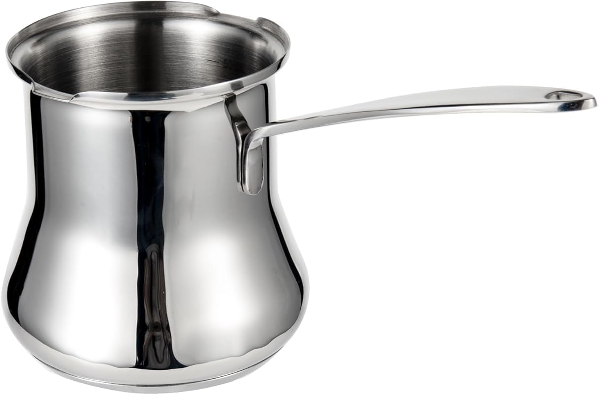 IMEEA 18/10 Stainless Steel Turkish Coffee Pot Maker, Ideal for Arabic