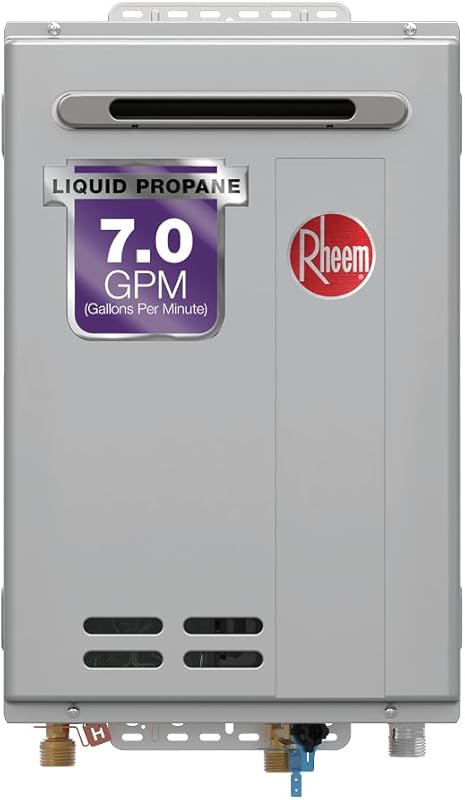Rheem RTG-70XLP-3 High-Efficiency Outdoor Tankless Liquid Propane Wate