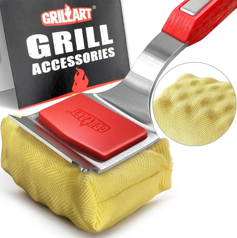 GRILLART SteamWizards Bristle-Free Grill Brush, Replaceable Head, Seam